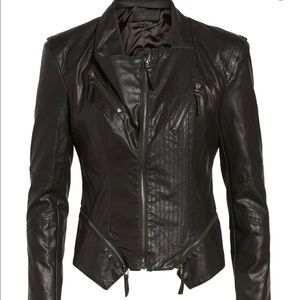 Nordstrom black faux leather jacket